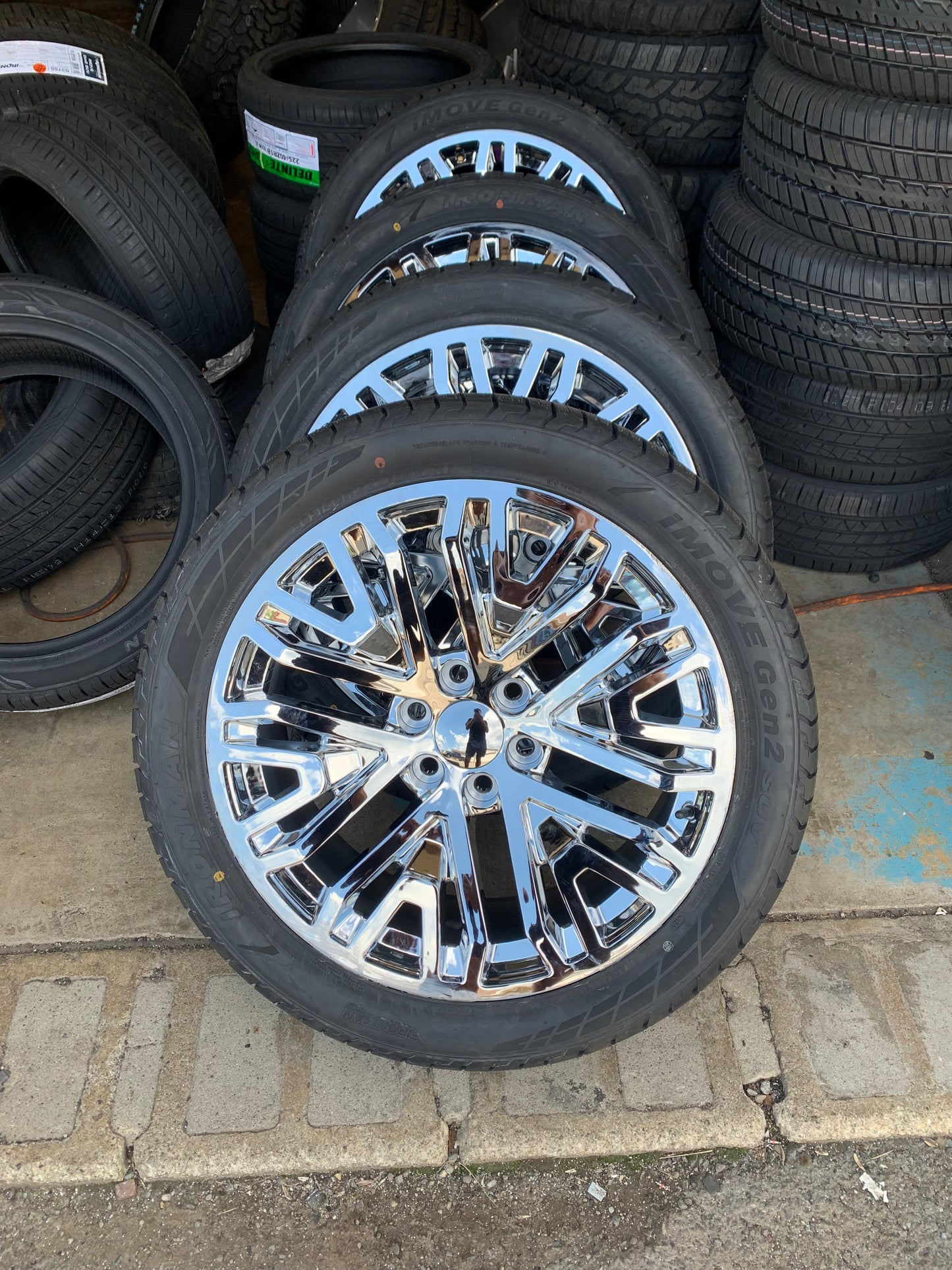 Chevy 6 Lug Chrome with Tires