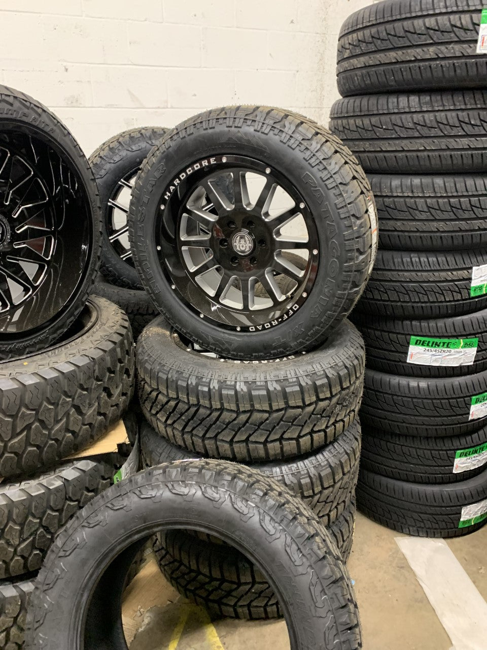 Hardcore Off-road Chevy 6 Lug Black -19mm Offset with 275/55/20 All Terrain