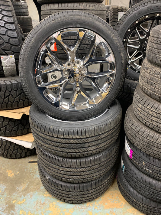 Chevy 6 Lug Snowflake 22" with 285/45/22 Goodyear All Season Tires