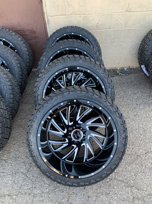 Hardcore Off-road 22" Black 6 Lug Chevy Silverado With All Terrain Tires