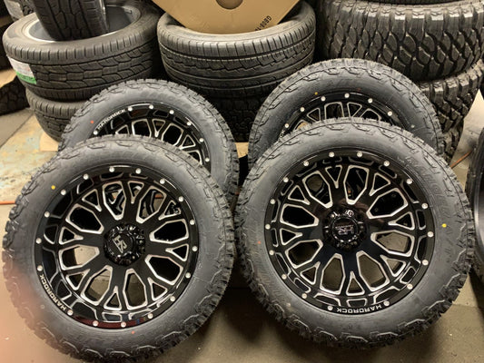 Hardrock Off-road 20" Black With Ranger ATR All Terrain Tires