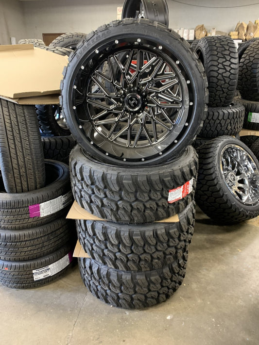 Hardcore Off-road 24" Black Chevy 2500/3500 8x180 With Tires
