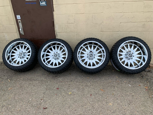 Hardcore Off-road 22" Chrome Chevy 8 Lug With Tires